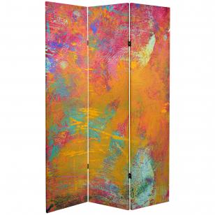Buy 6 ft. Tall Double Sided Burl Wood Pattern Canvas Room Divider