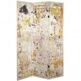 Buy 6 ft. Tall Double Sided Burl Wood Pattern Canvas Room Divider
