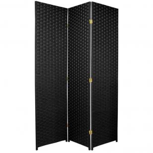 Oriental Furniture 6 ft. Tall Brown Cardboard Room Divider - 5 Panel